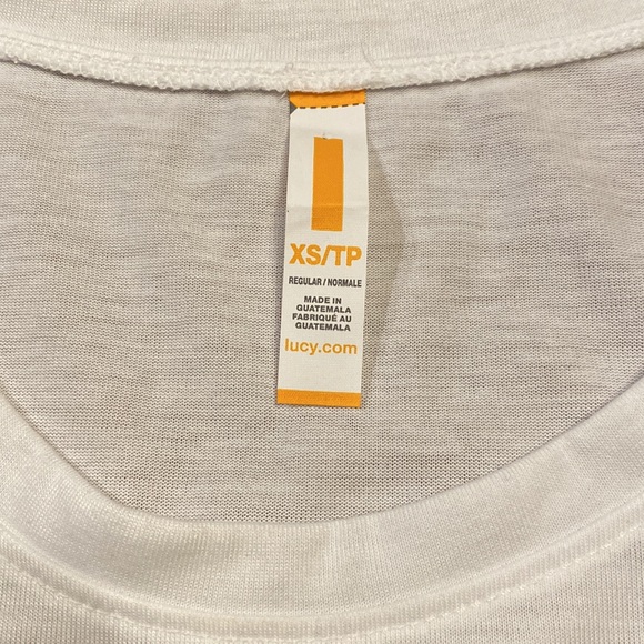 XS Lucy Sun Day Run Day T-shirt wicking, short sleeved, no chafe, white lightwt - Picture 10 of 11